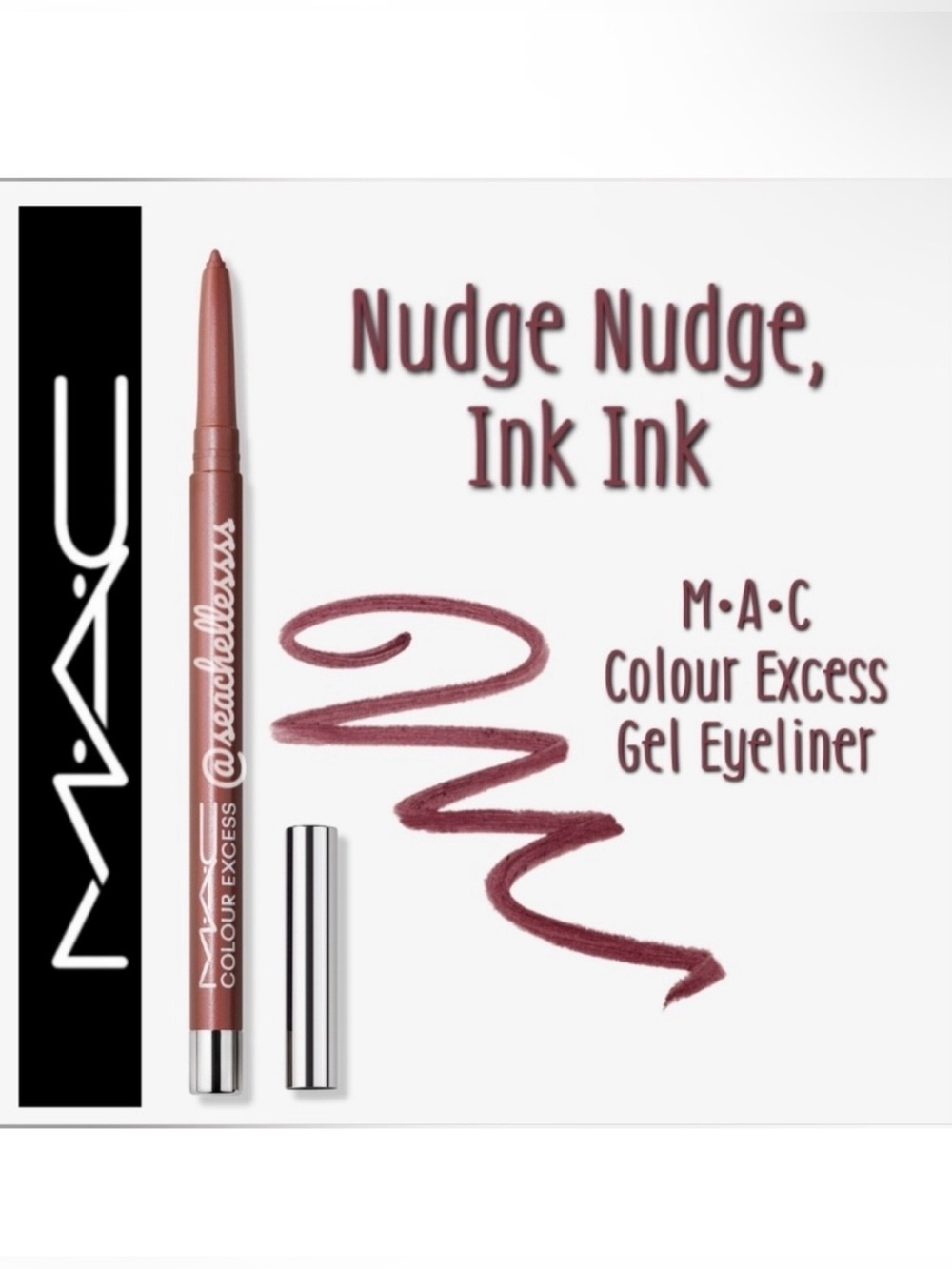 Mac Colour Excess Gel Pencil Eye Liner | Nudge Nudge, Ink Ink | Brand New in Box